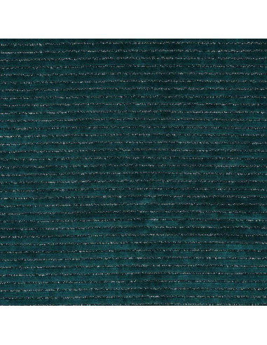 Tissu velours rayé lurex - Bleu pétrole