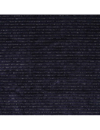 Tissu velours rayé lurex - Bleu marine