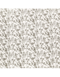 Tissu popeline de coton fantaisie - Nadine taupe 2