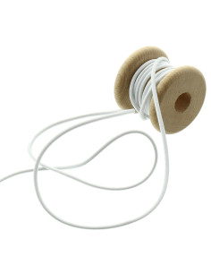 Cordon élastique 3,00 mm - Blanc