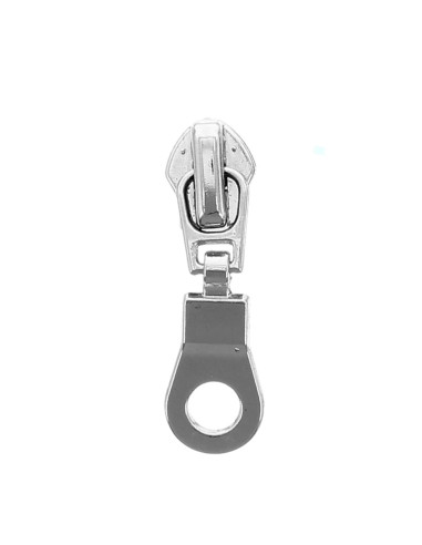 Curseur pour fermeture nylon 5 mm - Argent