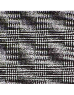 Tissu drap de laine fantaisie pour manteau - Pied de poule marron et kaki 2