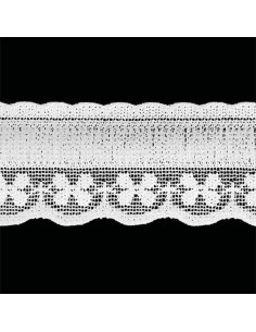 Elastique lingerie façon dentelle plissé blanc 2