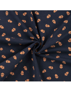 Tissus jersey - Glands fond bleu