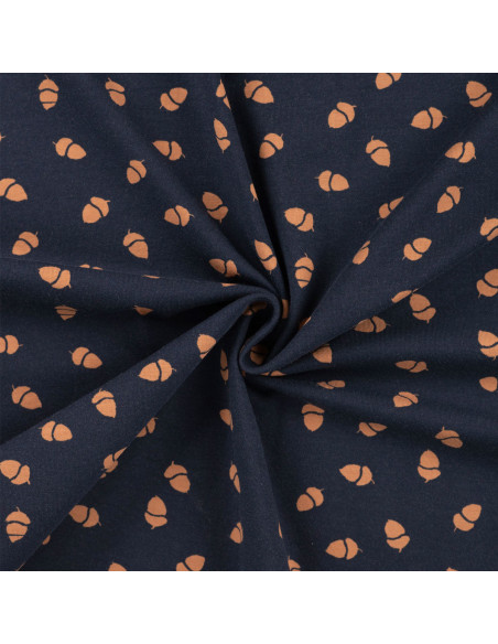 Tissus jersey - Glands fond bleu