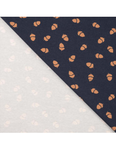 Tissus jersey - Glands fond bleu 2