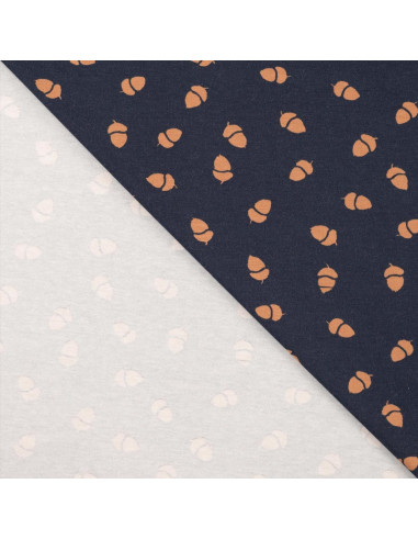 Tissus jersey - Glands fond bleu