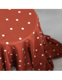Tissu crêpe de viscose Jolly Dots - Terracotta