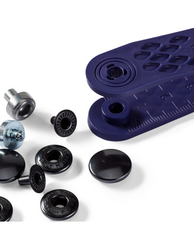 Boite de 10 boutons pression anorak Bruni avec outil 15 mm