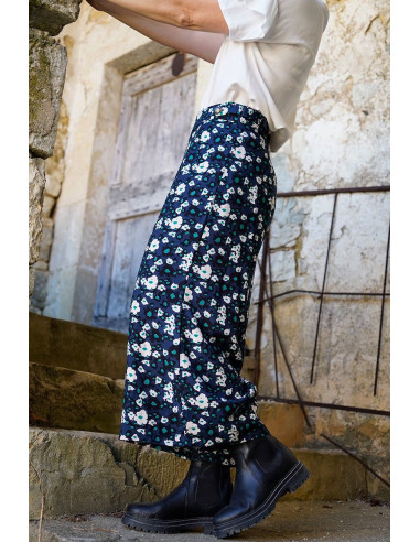 Tissu sergé de viscose Carlota bleu atlantique - Églantine & Zoé