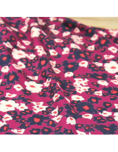 Tissu sergé de viscose Carlota rose magenta - Églantine & Zoé
