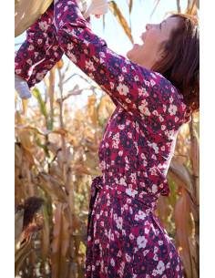 Tissu sergé de viscose Carlota rose magenta - Églantine & Zoé 2