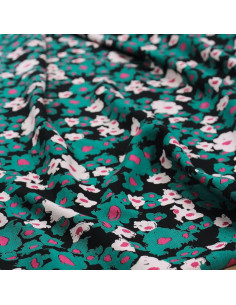 Tissu sergé de viscose Carlota noir réglisse - Églantine & Zoé
