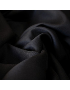 Tissu sergé de viscose noir réglisse - Églantine & Zoé