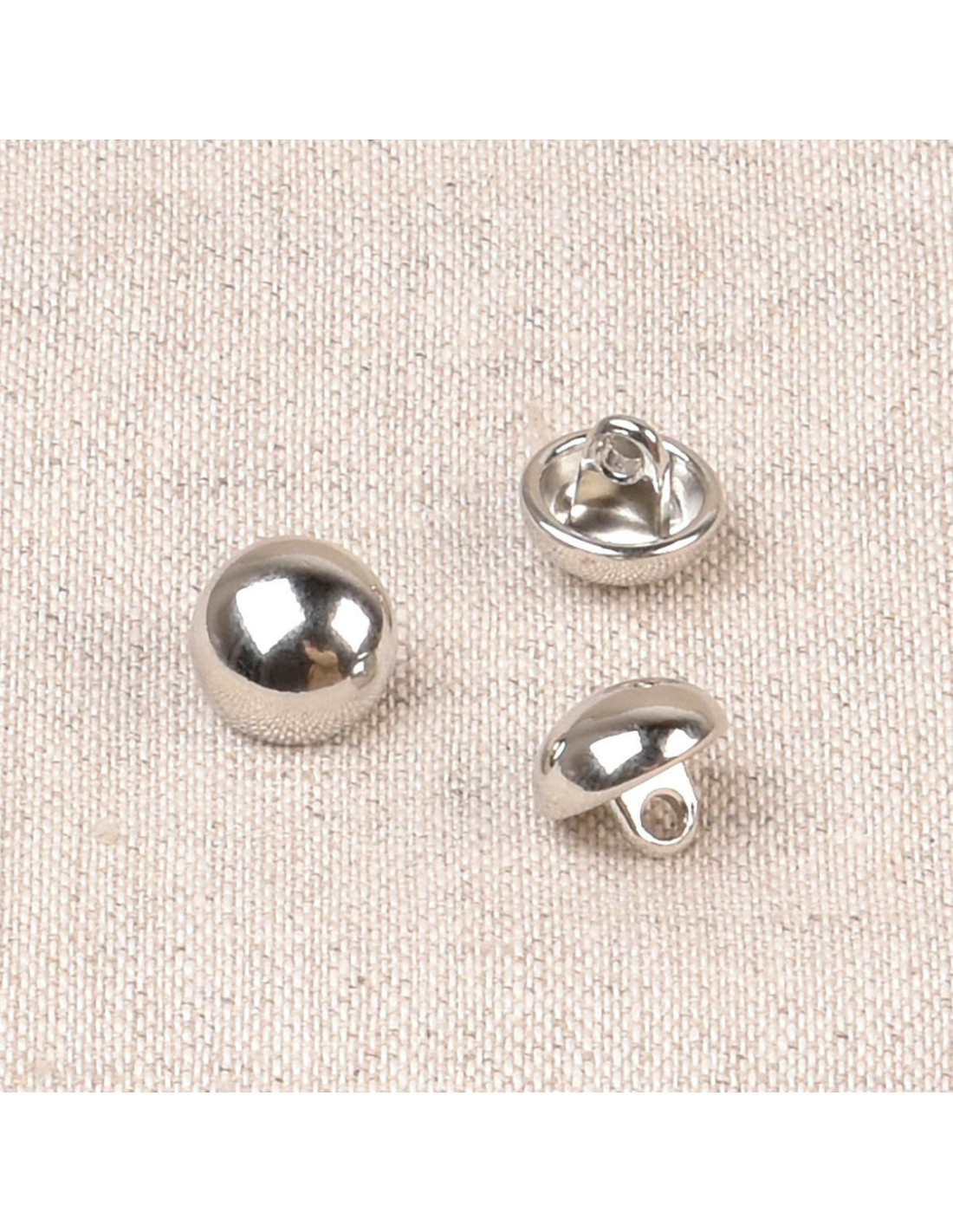 Lot De Boutons Boules Gris Anciens En Résine - Mercerie Vintage (1 à 10 Pièces)