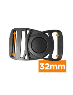 Boucle banane pivotante 32 mm - Noir