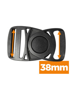 Boucle banane pivotante 38 mm - Noir