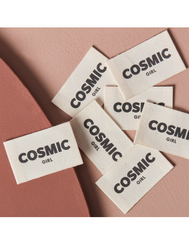Lot de 5 étiquettes tissées à coudre - Cosmic Girl