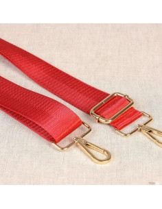 Sangle de sac avec mousquetons - Rouge