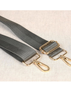 Sangle de sac avec mousquetons - Gris