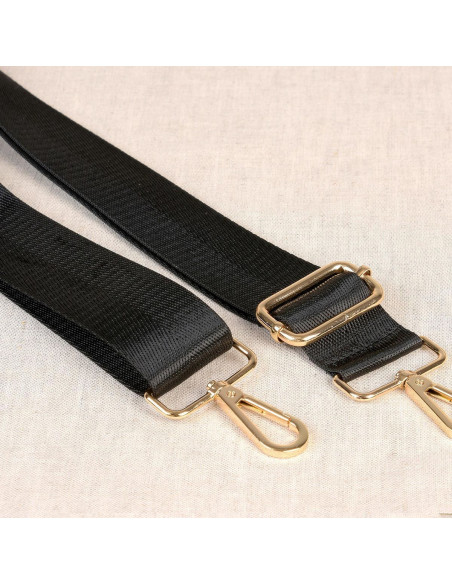 Sangle de sac avec mousquetons - Noir