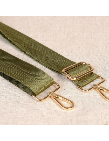 Sangle de sac avec mousquetons - Olive
