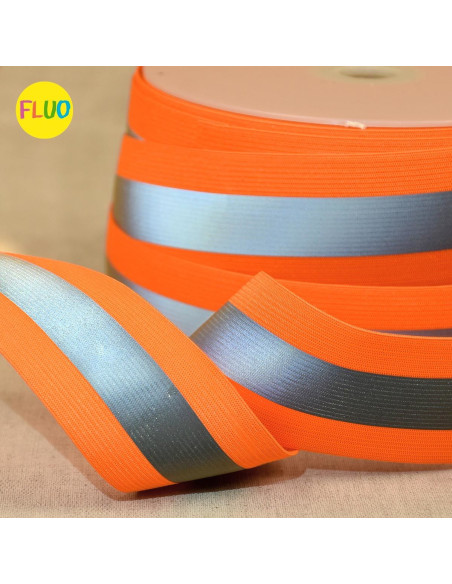 Elastique réfléchissant - Orange fluo