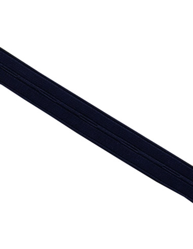 Elastique à boutonnière nylon - Bleu marine
