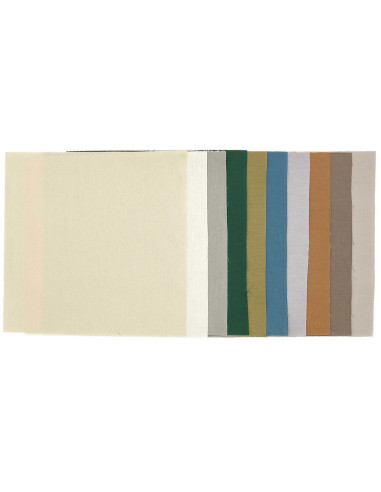 Lot De 4 Coupons De Tissu Uni Ficelle - 17x8 Cm Chacun, Pour Patchwork, Artisanat, Neufs