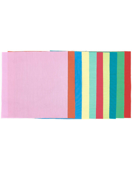 Lot de 10 coupons de tissus spécial broderie - Bright