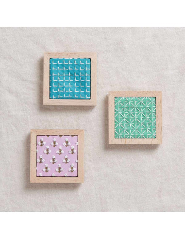 Lot de 10 coupons de tissus spécial broderie - Bright