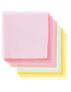 Lot de 10 coupons de tissus spécial broderie - Sorbet bubblegum