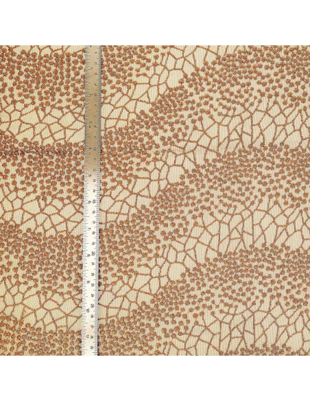 Tissu dentelle Mila - Chocolat
