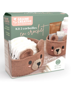 Kit crochet 2 corbeilles - Ours