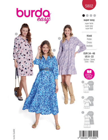 Patron de robe - Burda 5802