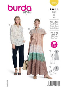 Patron de robe et blouse - Burda 5823