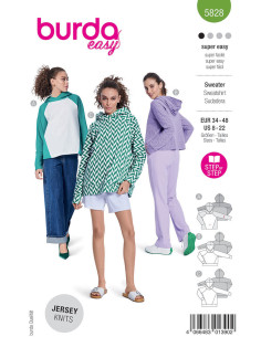 Patron de sweat - Burda 5828