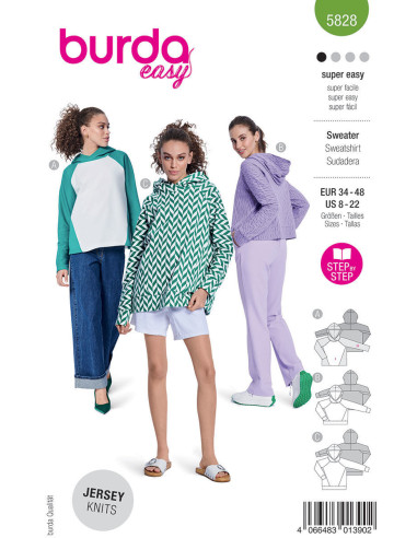 Patron de sweat - Burda 5828