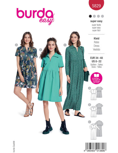 Patron de robe - Burda 5829