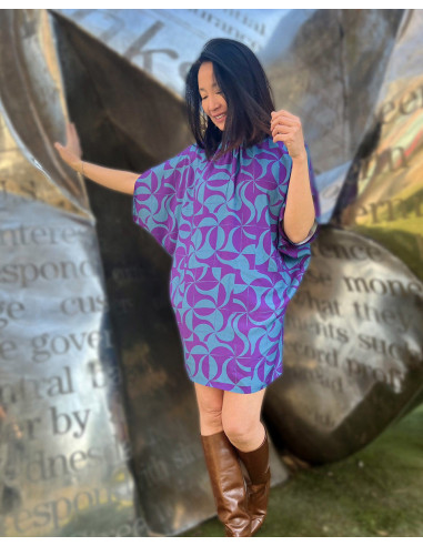 Tissu twill de viscose Purple retro - My Dress Made