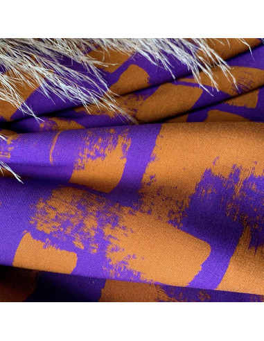 Tissu twill de viscose Purple rain - My Dress Made
