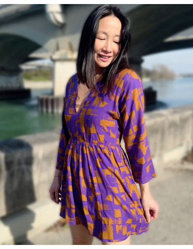 Tissu twill de viscose Purple rain - My Dress Made