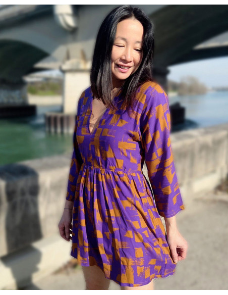 Tissu twill de viscose Purple rain - My Dress Made