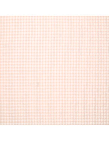 Tissu Seersucker à carreaux - Naturel
