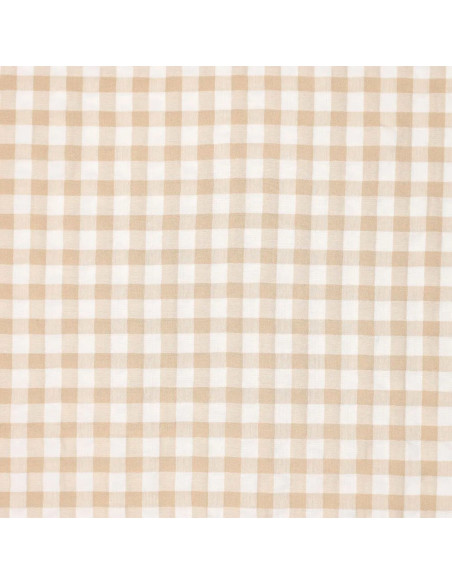 Tissu Seersucker à carreaux - Beige