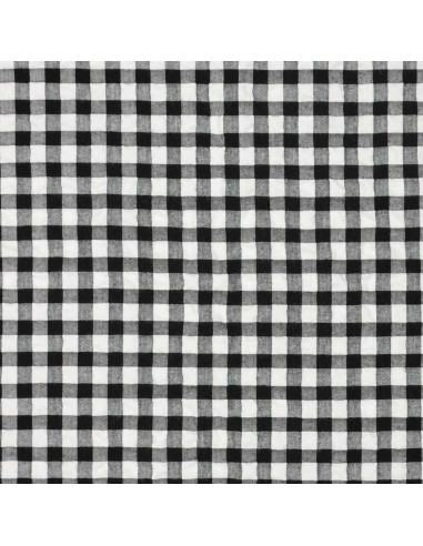 Tissu Seersucker à carreaux - Noir