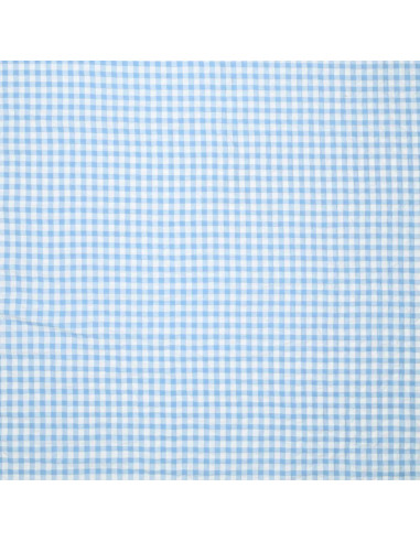 Tissu Seersucker à carreaux - Bleu