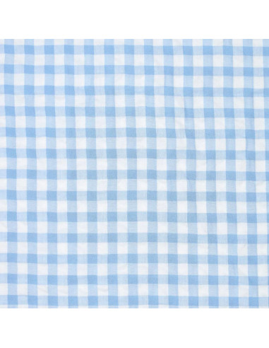 Tissu Seersucker à carreaux - Bleu