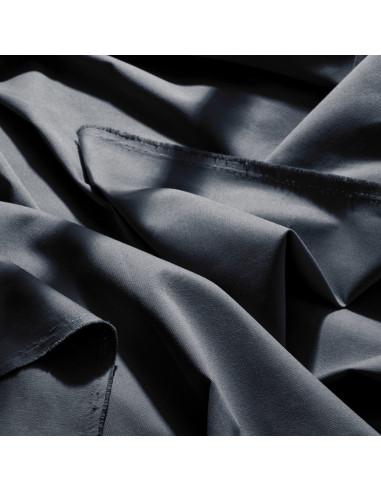 Tissu gabardine de coton light Deep Charcoal - Atelier Brunette