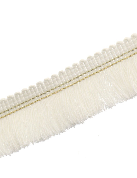 Frange surpiqûre or 30 mm - Crème